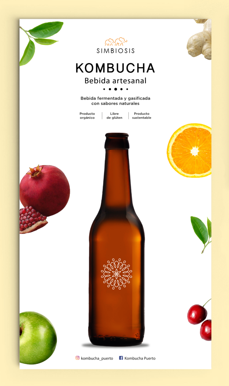 Kombucha SIMBIOSIS. Cartel